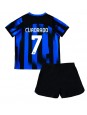 Billige Inter Milan Juan Cuadrado #7 Hjemmedraktsett Barn 2023-24 Kortermet (+ Korte bukser)